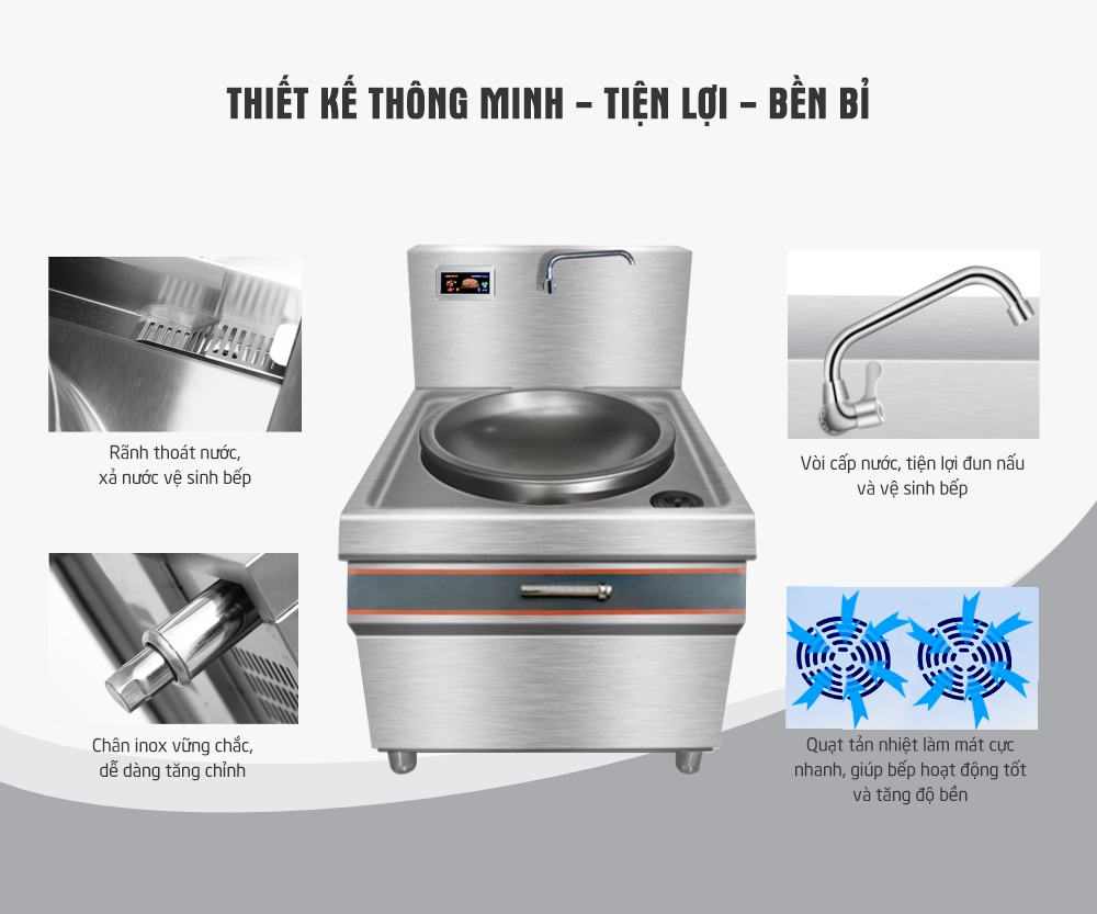 Bếp từ công nghiệp 15kw