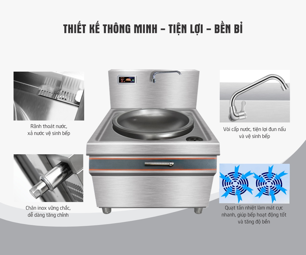 Bếp từ công nghiệp 30kw