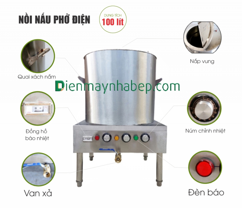 Nồi nấu phở điện 100L