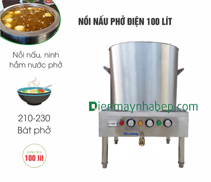 Nồi nấu phở điện 100L