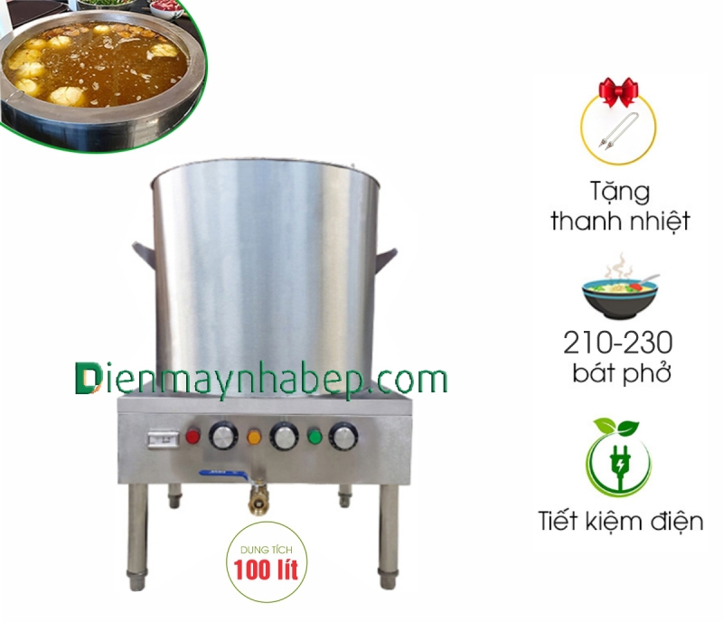 Nồi nấu phở điện 100L