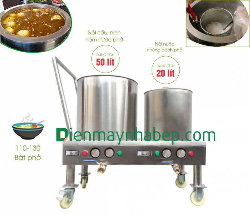 Bộ nồi phở điện 20L - 50L