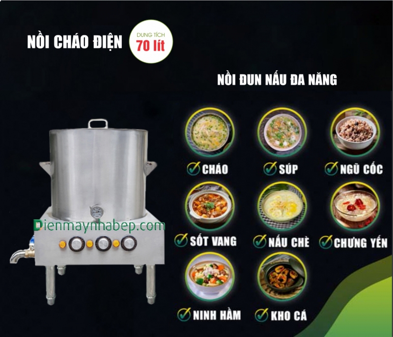 Nồi nấu cháo điện 70L