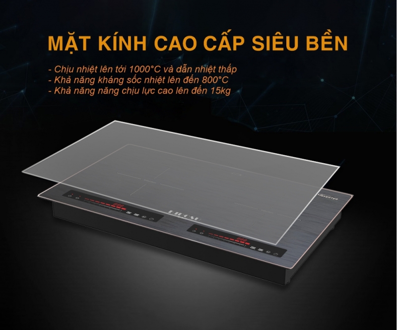 Bếp từ đôi Kidosu GL-BT15 inverter