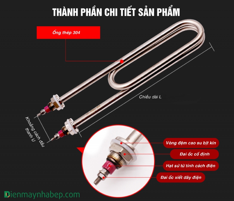 Thanh Điện Trở 3Kw Tủ Nấu Cơm