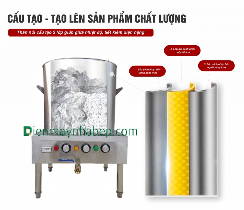 Nồi nấu phở điện 70L