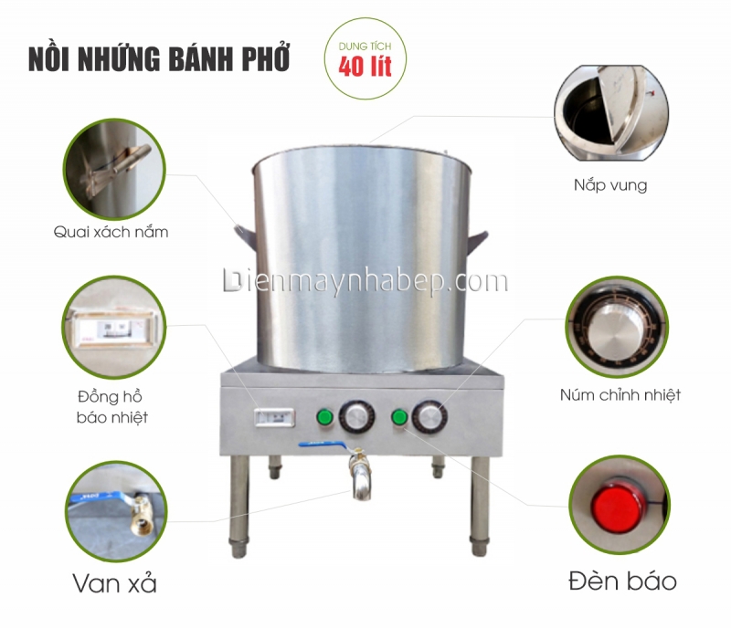 Nồi nấu phở điện 40L