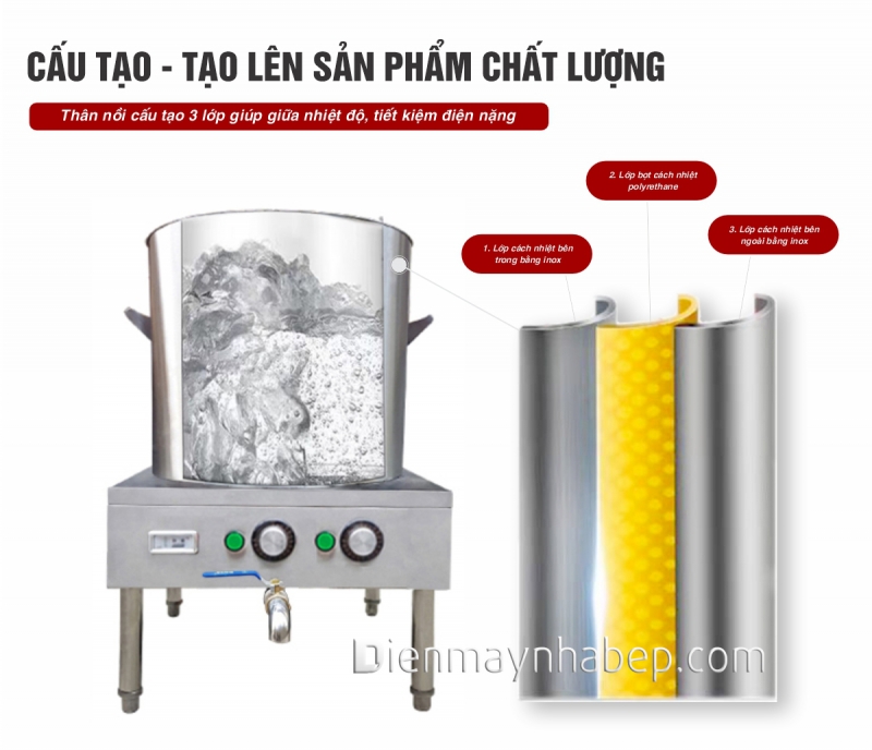 Nồi nấu phở điện 40L