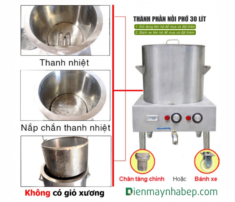 Nồi nấu phở điện 30L