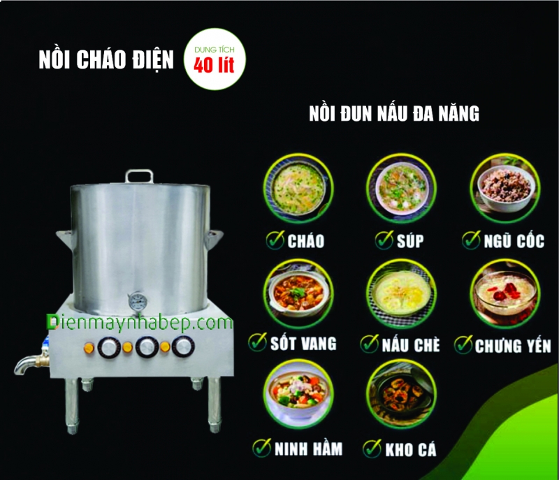 Nồi nấu cháo điện 40L