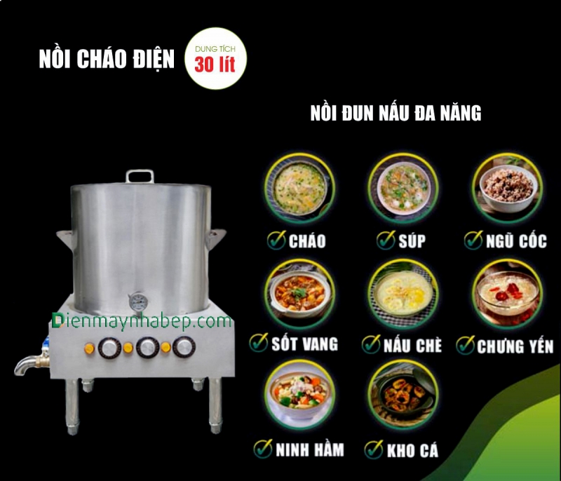 Nồi nấu cháo điện 30L