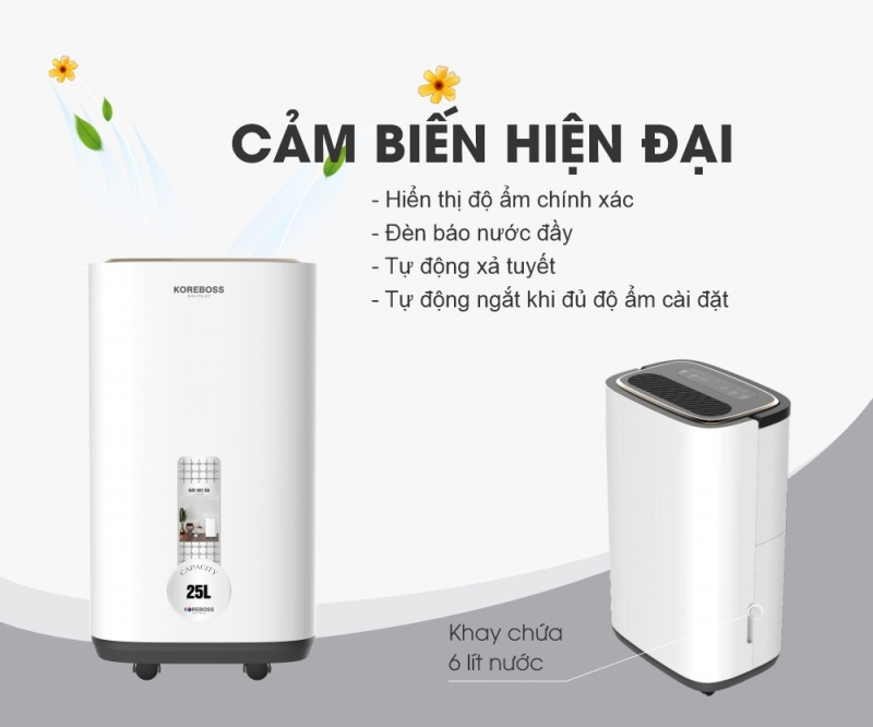 Máy hút ẩm 25 lít Koreboss KR-R25L