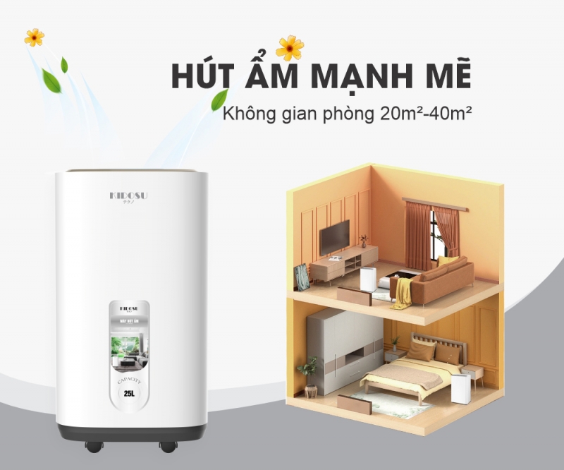 Máy hút ẩm 25 lít Kidosu KD-D26L