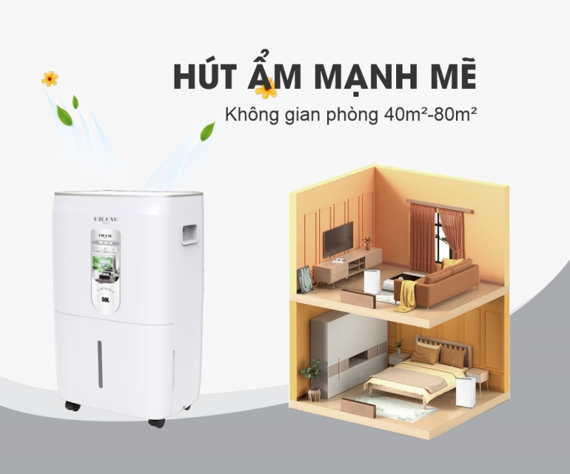 Máy hút ẩm 50 lít Kidosu KD-D50L