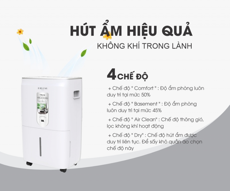 Máy hút ẩm 50 lít Kidosu KD-D50L