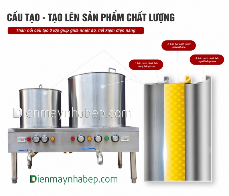 Bộ nồi phở điện 20L - 60L